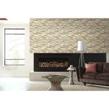Load image into Gallery viewer, NATURAL STACKED STONE PEEL AND STICK WALLPAPER
