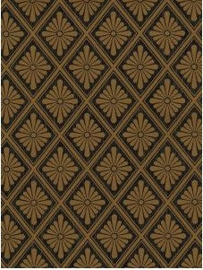TA91600. Black bg.  Copper geo design
