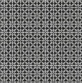 WH2696. Black bg. Silver clover geo design