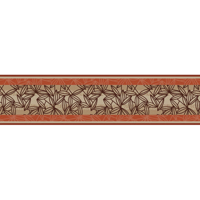 Rust and brown leaf border. Bg1685bd