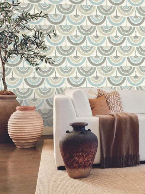 Feather and Fringe Wallpaper