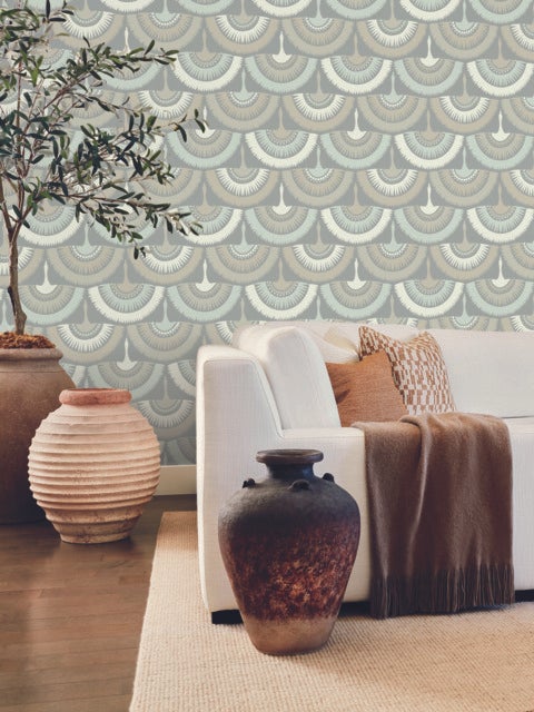 Feather and Fringe Wallpaper