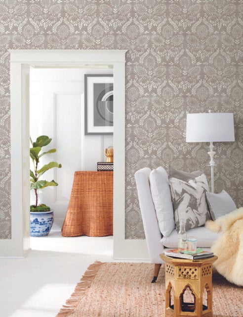 Laurel Damask Wallpaper