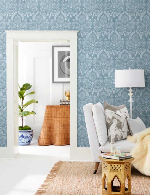 Laurel Damask Wallpaper