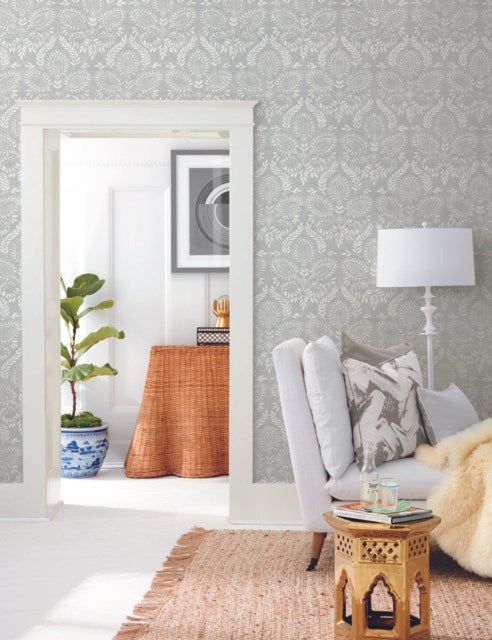 Laurel Damask Wallpaper