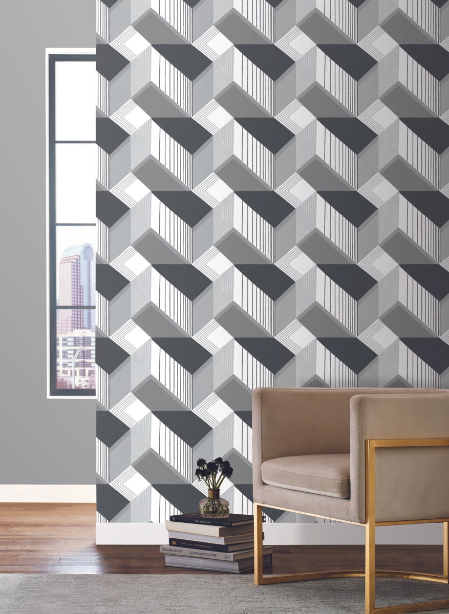 Graphic Geo Blocks Wallpaper