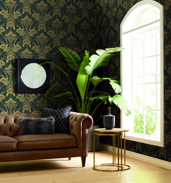 Nouveau Damask Wallpaper