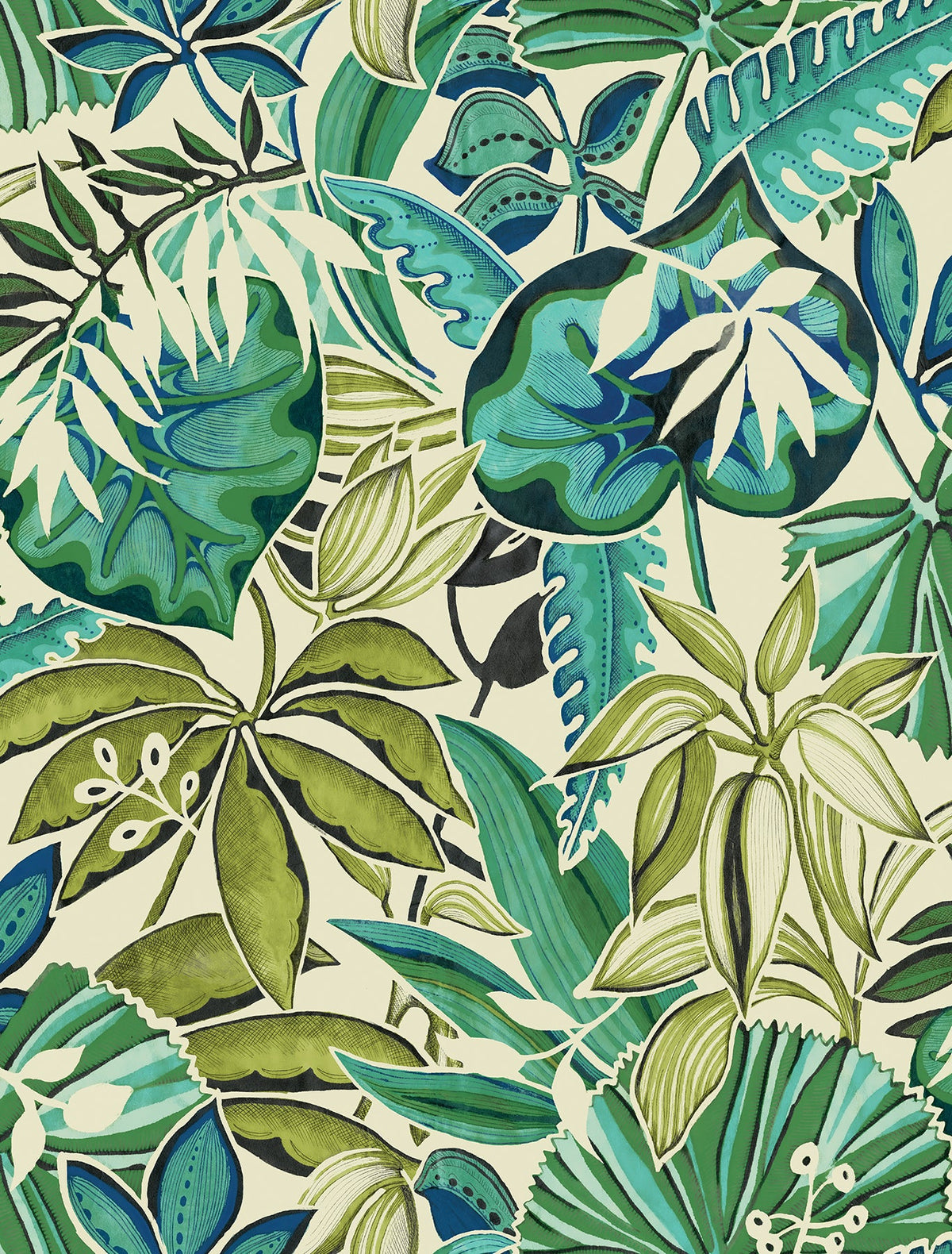 Tropical, Leaves, Botanical, Vinyl