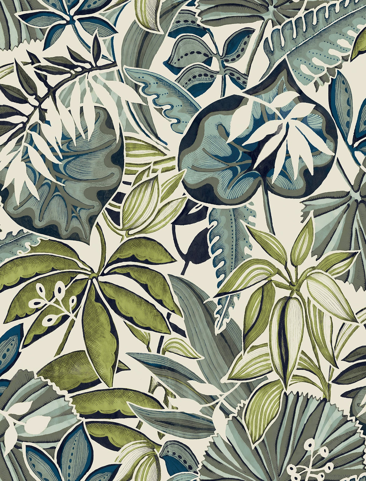 Tropical, Leaves, Botanical, Vinyl