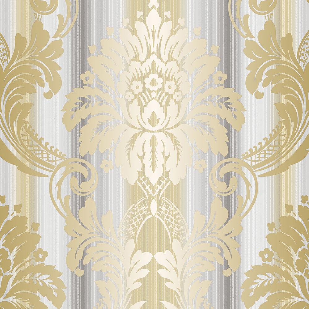 String Damask Wallpaper