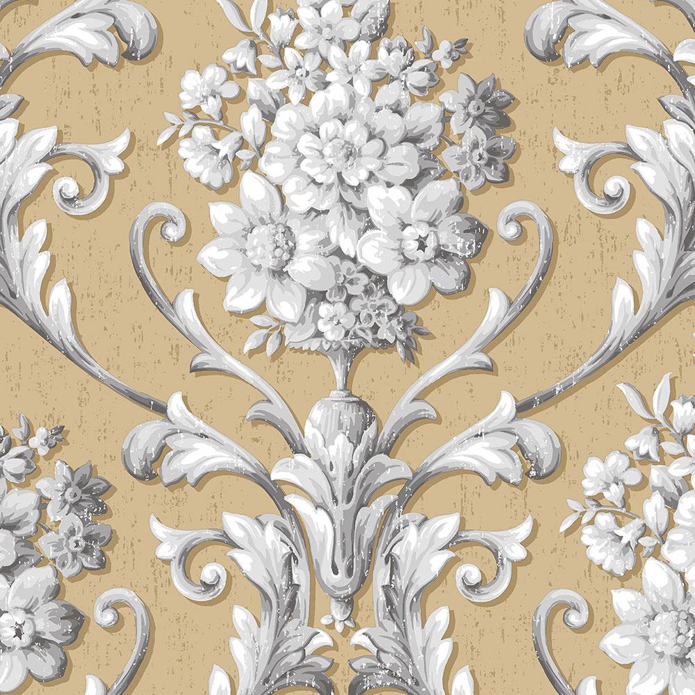 Floral Damask Wallpaper