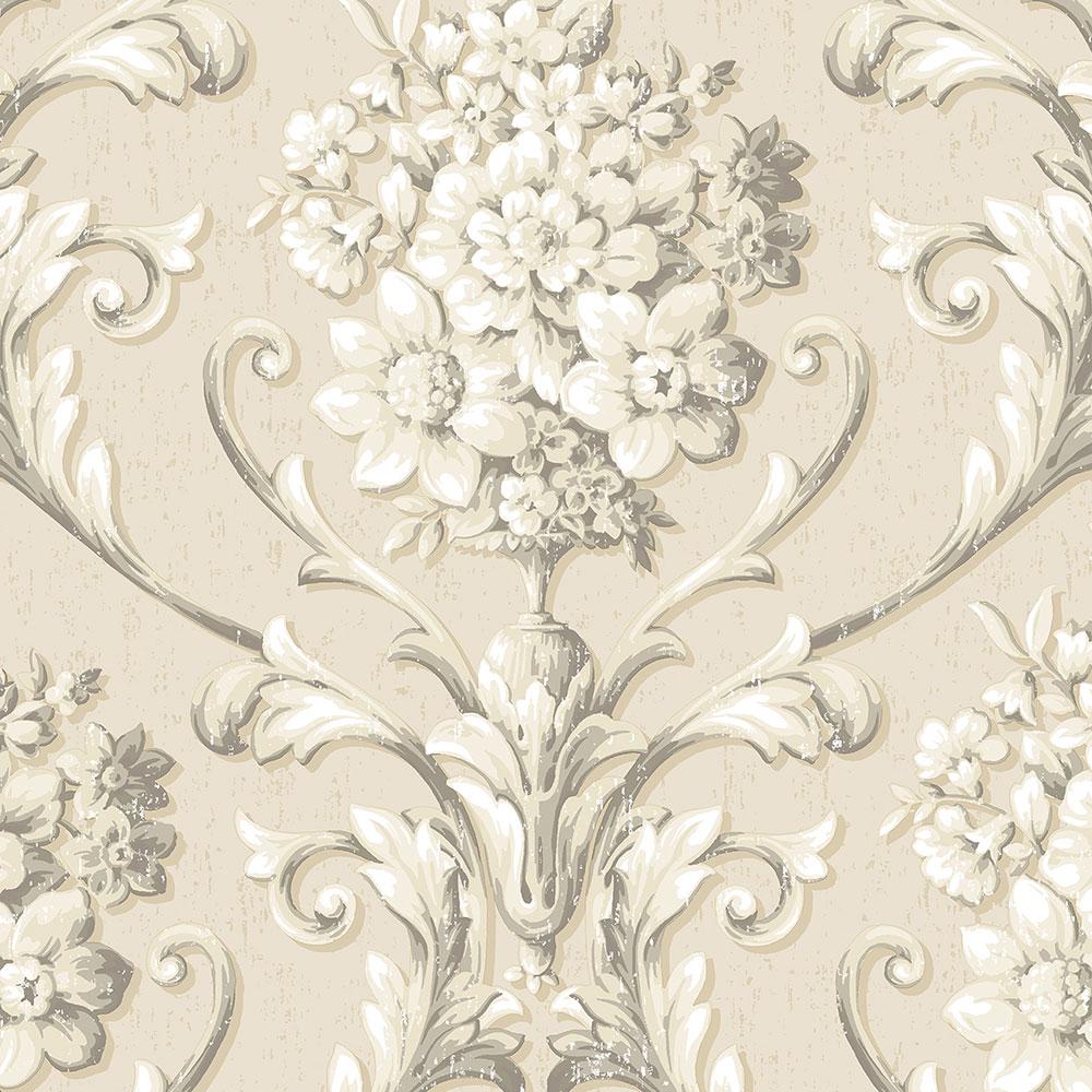 Floral Damask Wallpaper