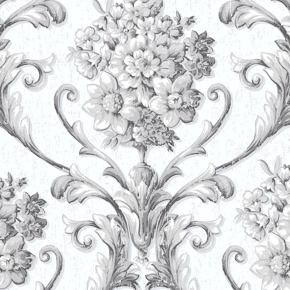 Floral Damask Wallpaper