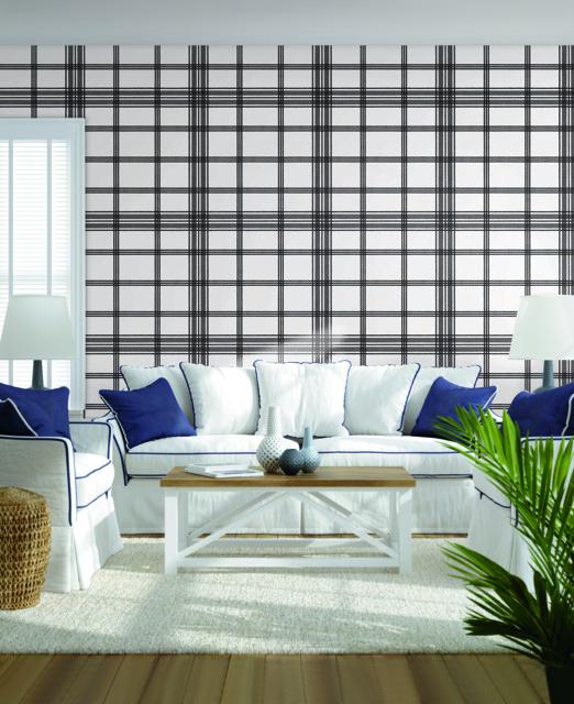 Charter Plaid Wallpaper