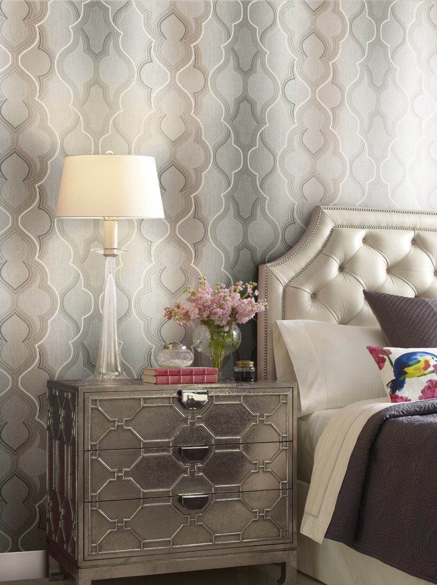 Modern Ombre Damask Wallpaper