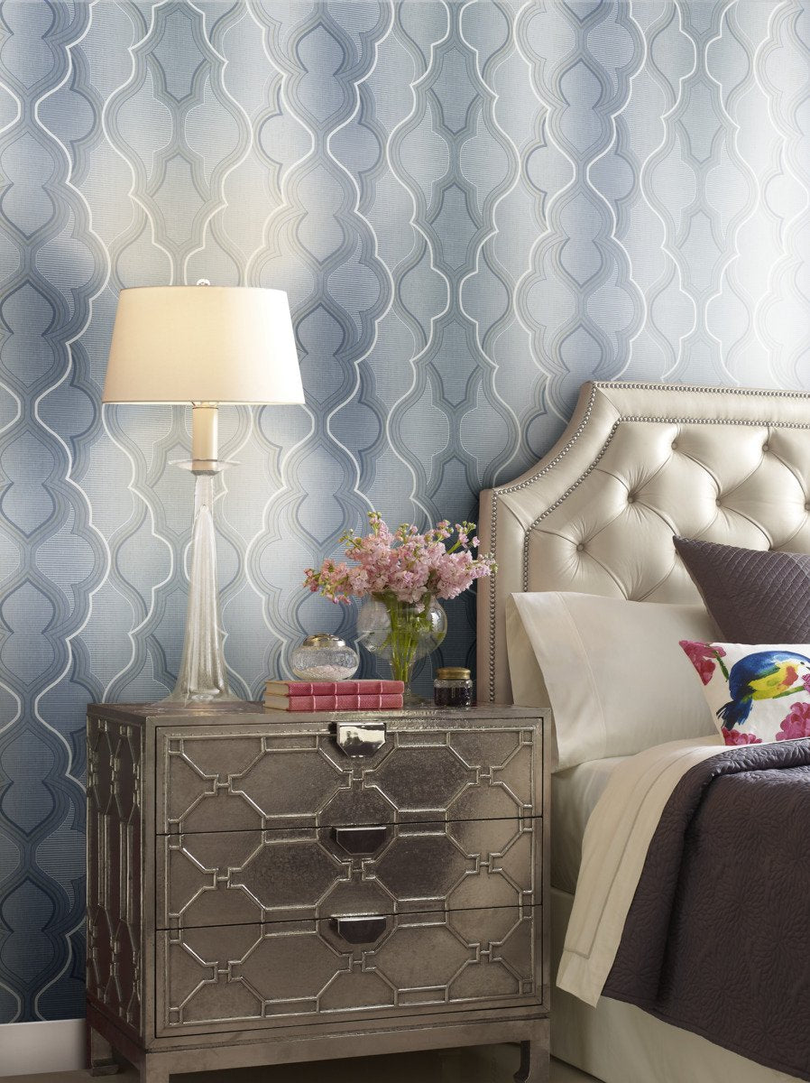 Modern Ombre Damask Wallpaper