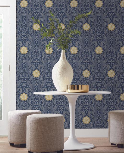 Gatsby Damask Wallpaper