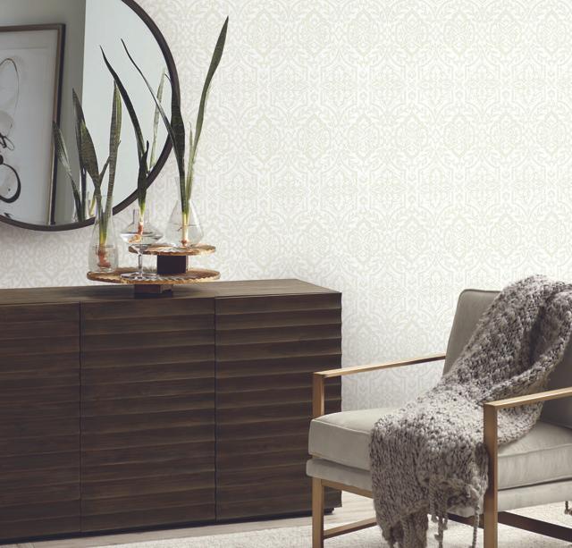 Catherdral Damask Wallpaper