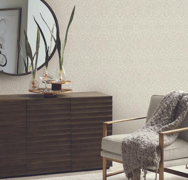 Catherdral Damask Wallpaper