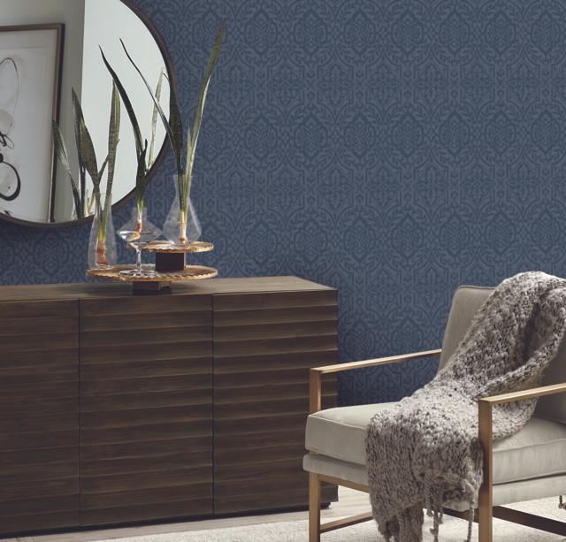 Catherdral Damask Wallpaper
