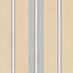 Tan & Dark Blue Linen Stripe - DS29706