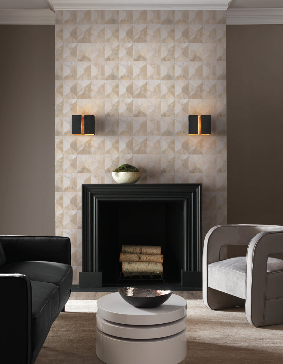 Burlwood Ogee Wallpaper