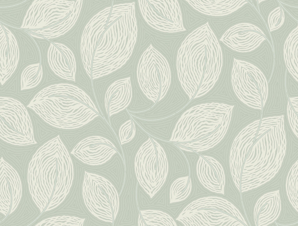 Contoured Leaves Wallpaper
