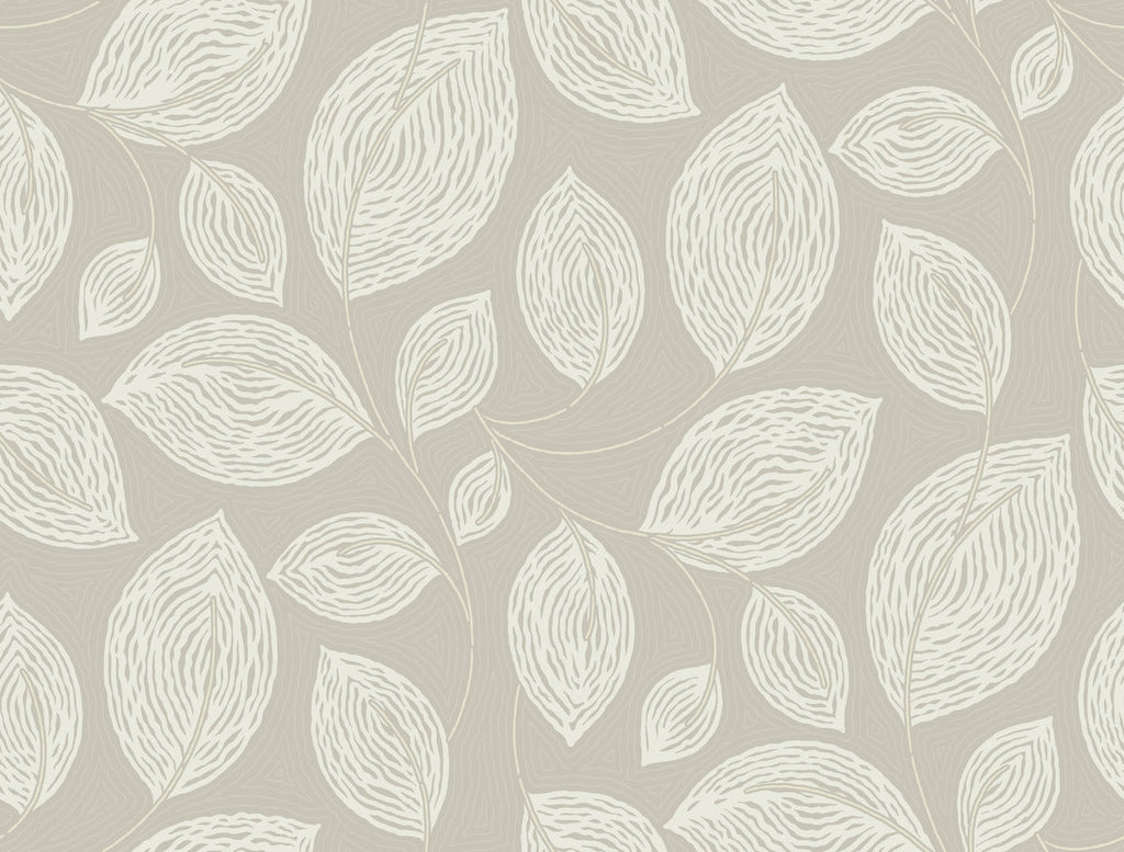 Contoured Leaves Wallpaper