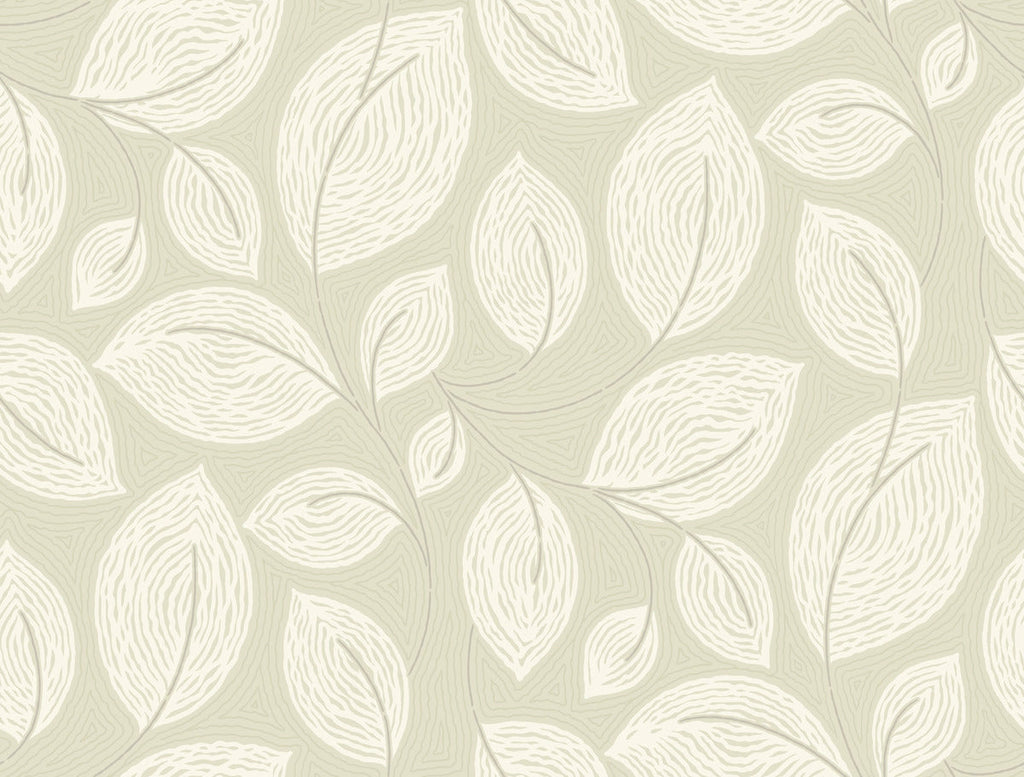 Contoured Leaves Wallpaper