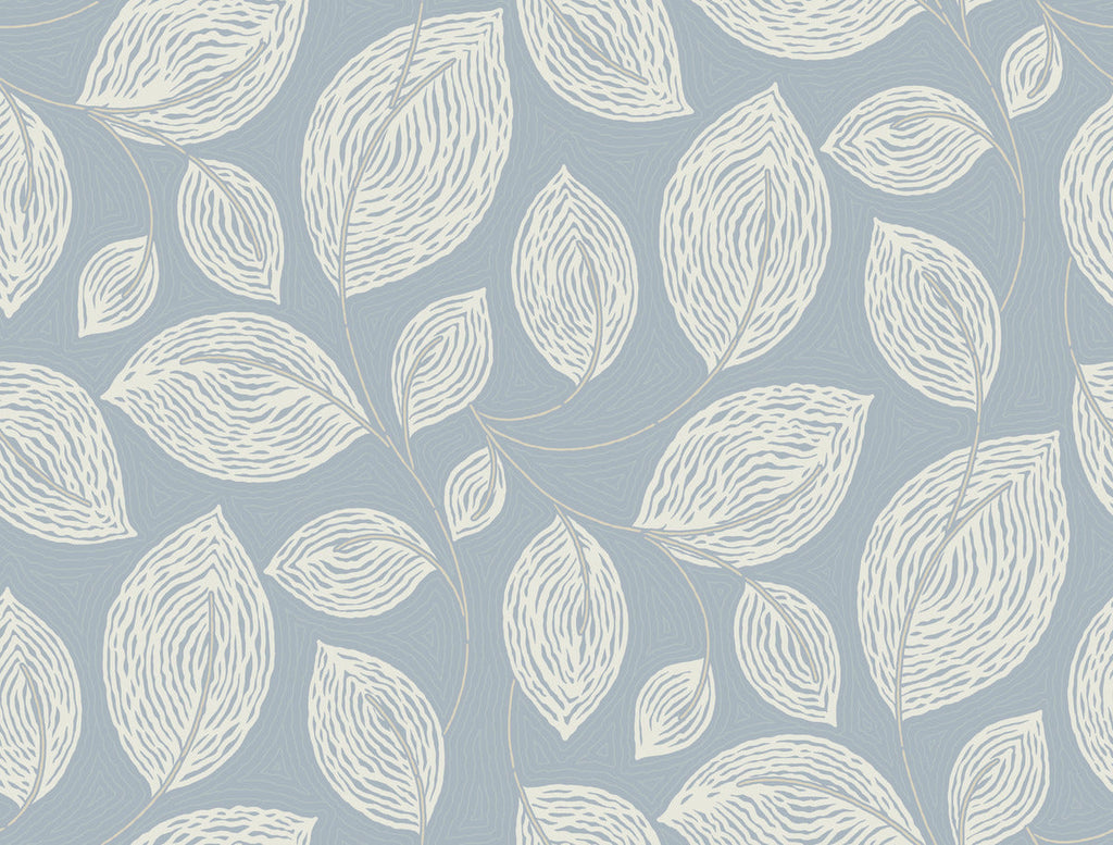 Contoured Leaves Wallpaper