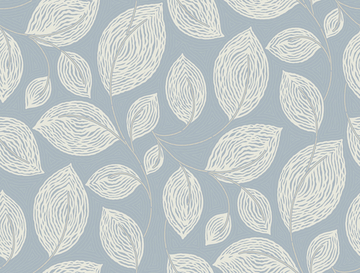 Contoured Leaves Wallpaper