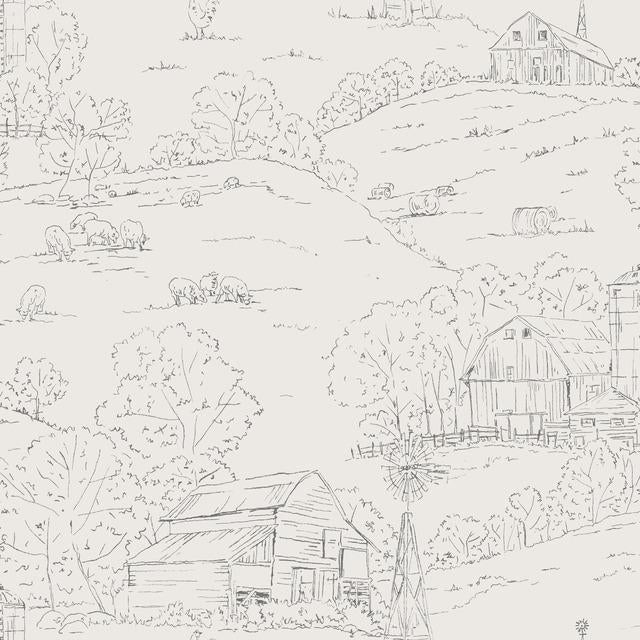 Pasture Toile Wallpaper