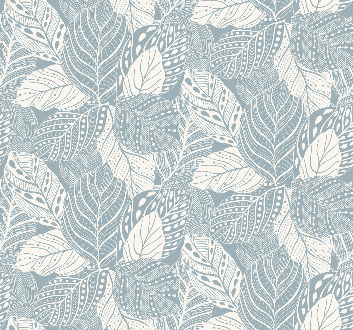 Vinca Smokey Blue Wallpaper