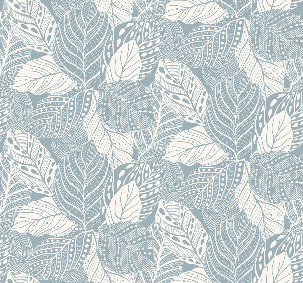 Vinca Smokey Blue Wallpaper