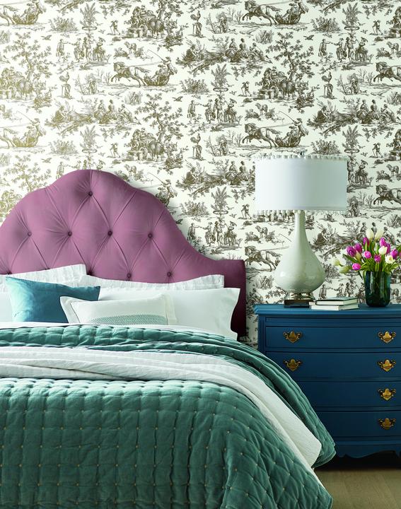 Seasons Toile Wallpaper