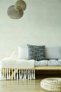 Tea Leaves Stripe Wallpaper