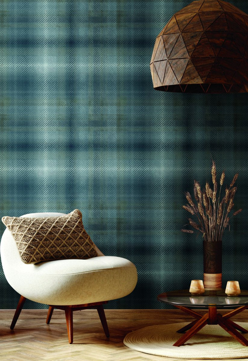Sterling Plaid Wallpaper