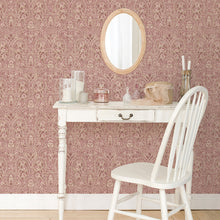 Load image into Gallery viewer, Ornamental Wallpaper in Black, Plum &amp; Pink