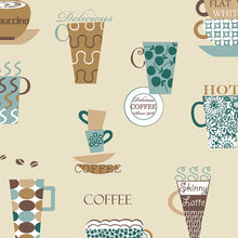 Load image into Gallery viewer, wallpaper, wallpapers, novelty, coffee cups, mugs, cups, words, script, saucers, pattern, floral