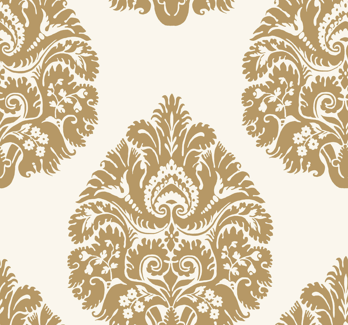 metallic, gold, silver, glint, scenic, chinoiserie, gold leaf, leopards, birds, acanthus, damask, leaf, leaves, classic, s...