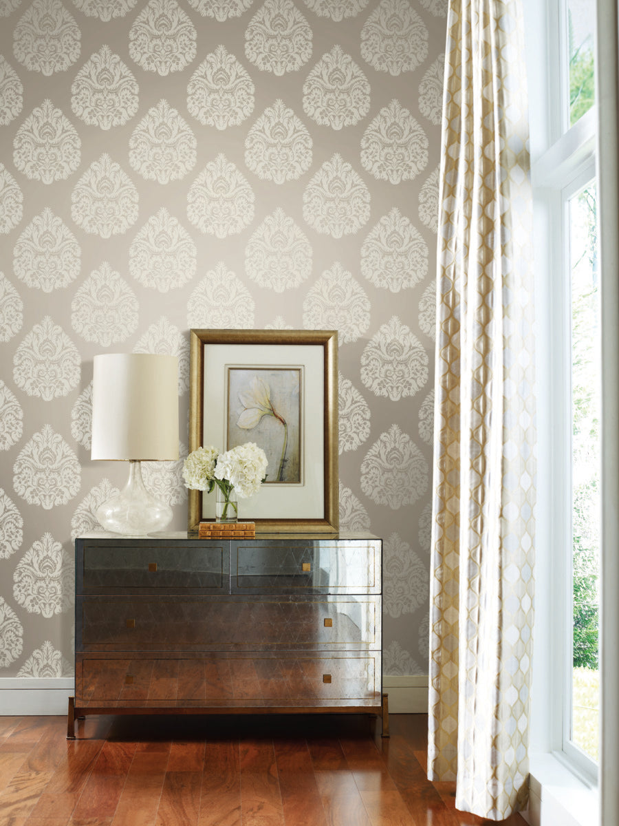 Teardrop Damask Wallpaper