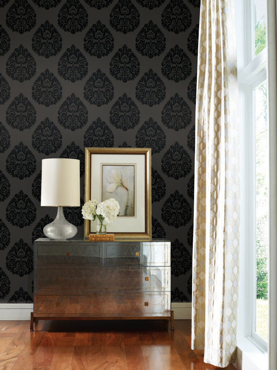 Teardrop Damask Wallpaper