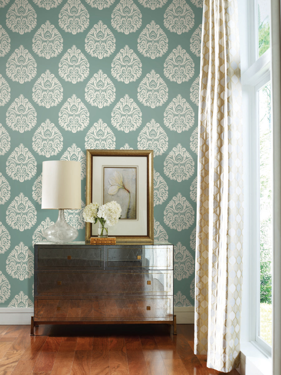 Teardrop Damask Wallpaper