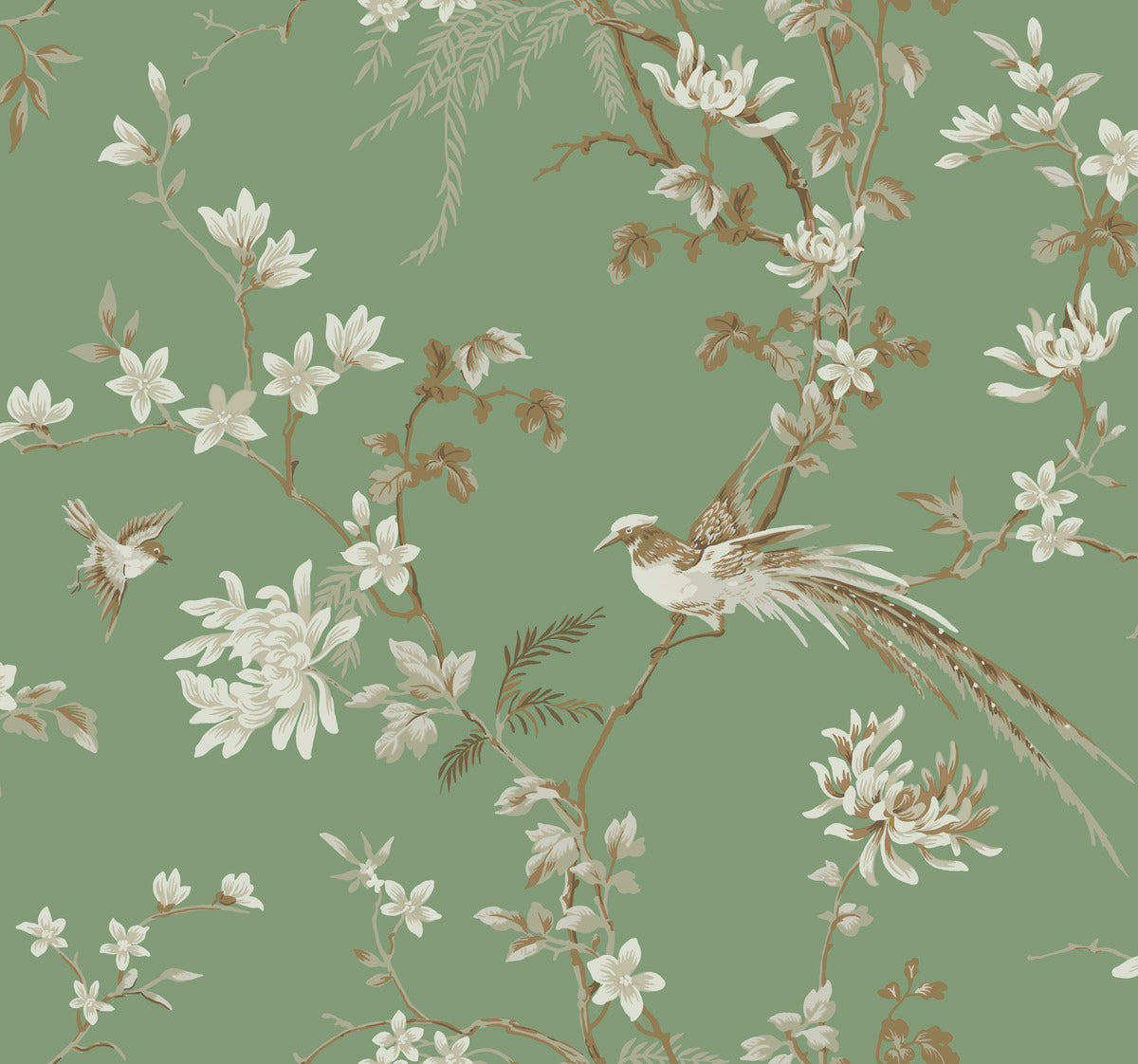 metallic, gold, silver, glint, scenic, chinoiserie, gold leaf, leopards, birds, acanthus, damask, leaf, leaves, classic, s...