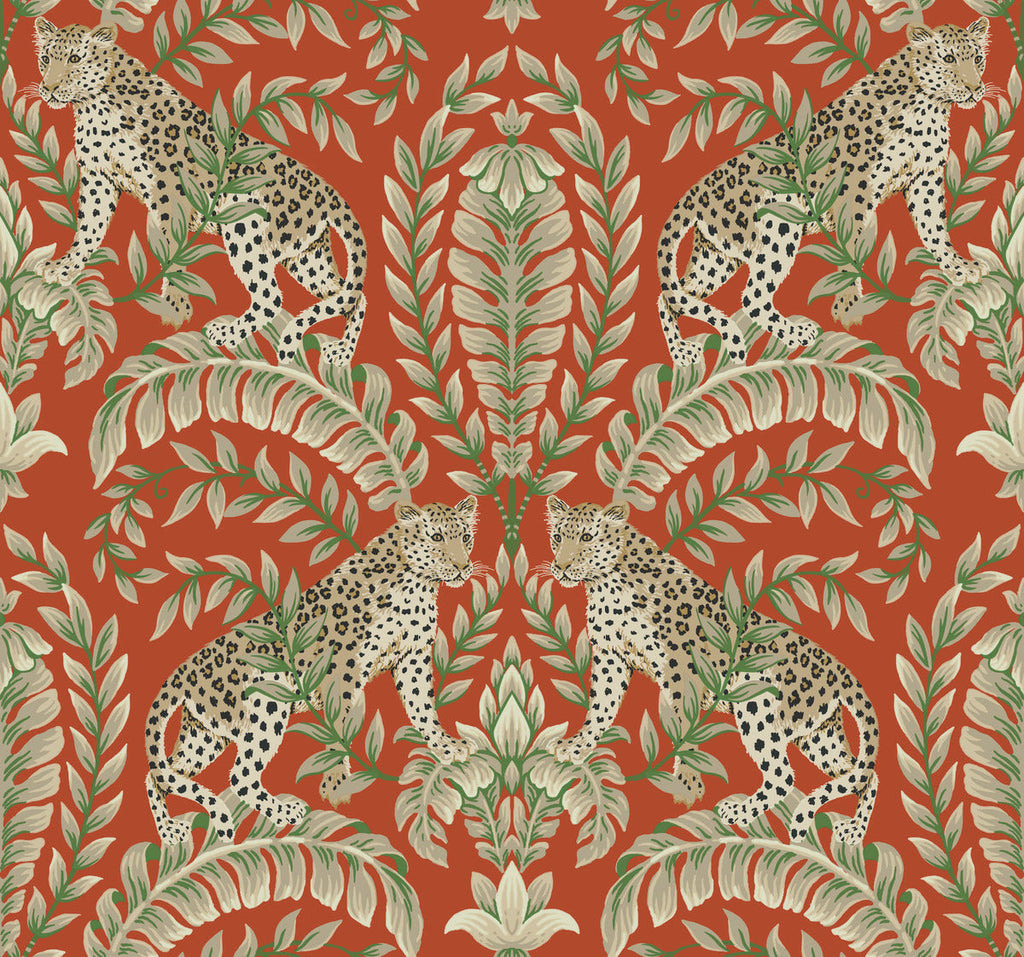 metallic, gold, silver, glint, scenic, chinoiserie, gold leaf, leopards, birds, acanthus, damask, leaf, leaves, classic, s...