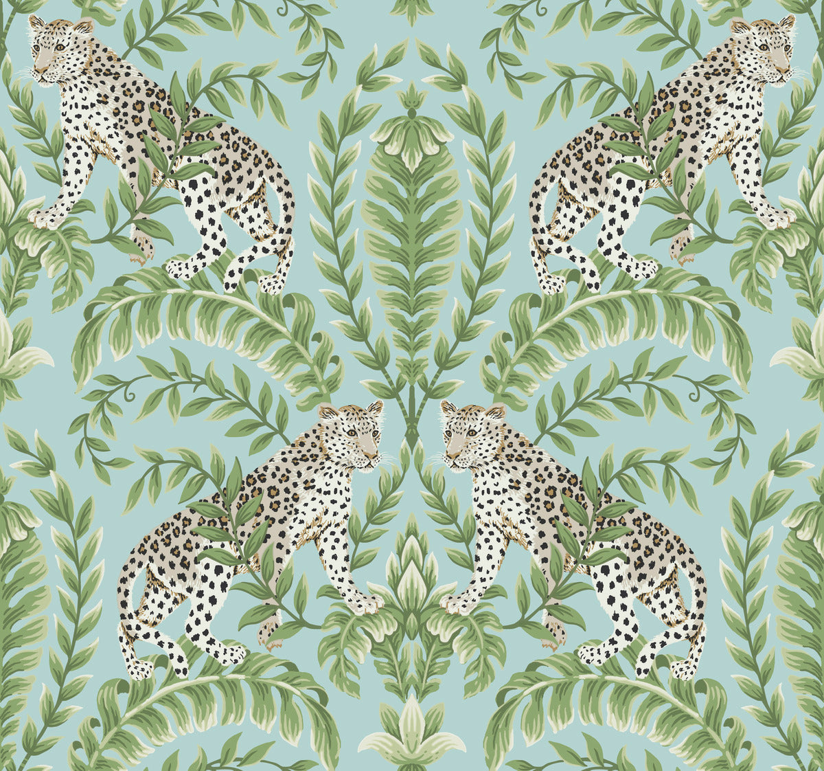 metallic, gold, silver, glint, scenic, chinoiserie, gold leaf, leopards, birds, acanthus, damask, leaf, leaves, classic, s...