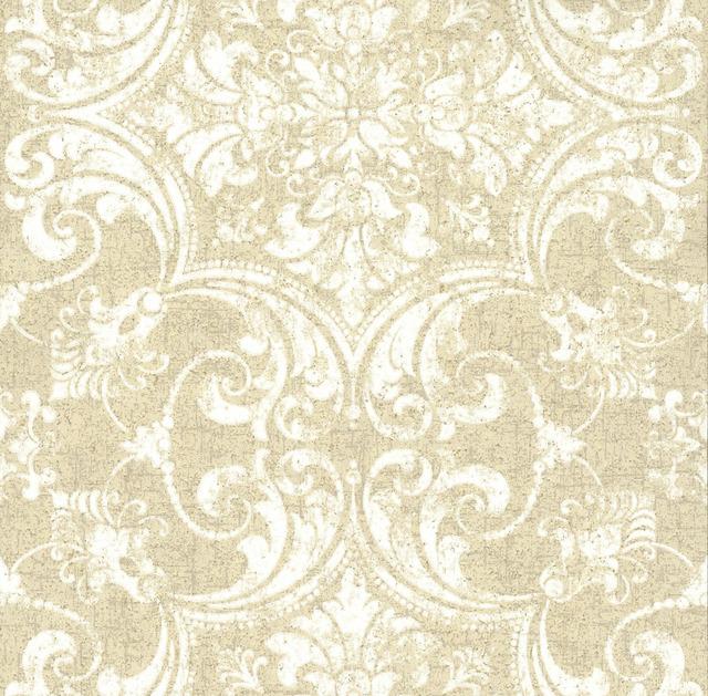 Damask cream silver