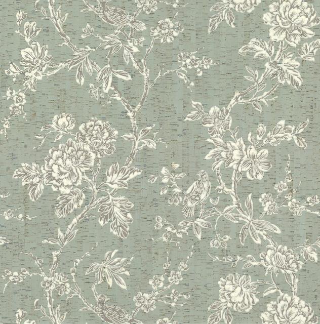 Cork gray grey aqua branch bird birds leaf leaves