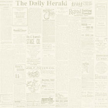 Load image into Gallery viewer, removable wallpaper vintage buff cream grey newsprint newspapers
