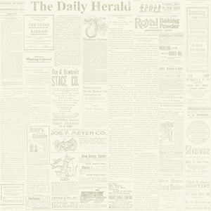 removable wallpaper vintage buff cream grey newsprint newspapers